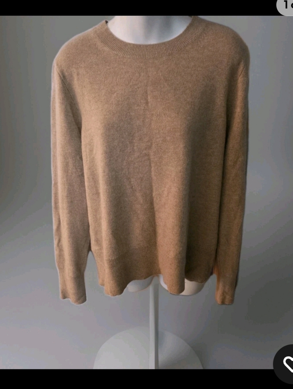 J. Crew Tan Cashmere Crewneck Sweater